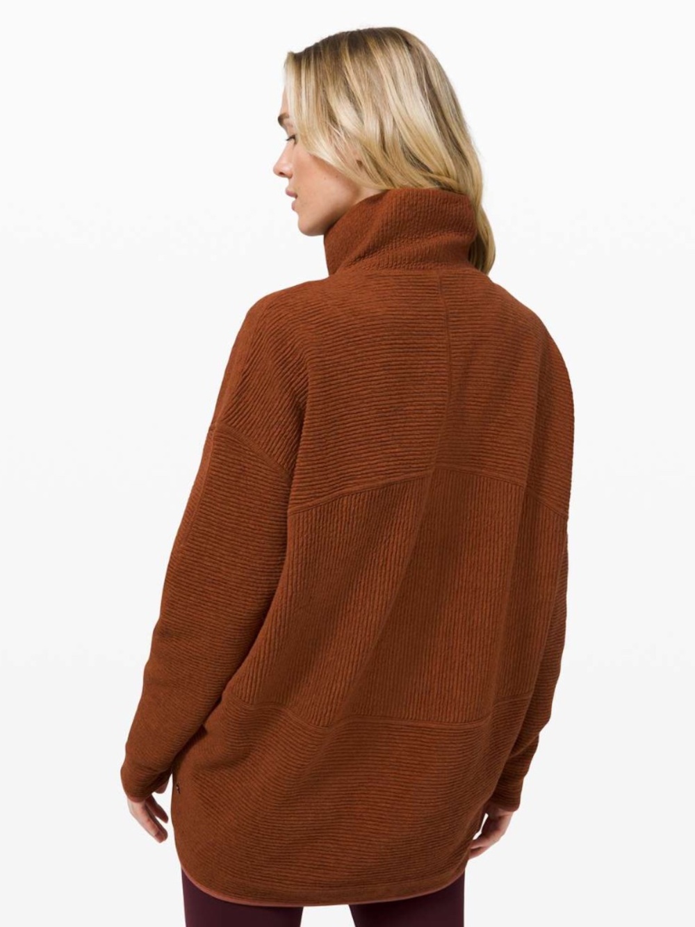 Lululemon Peaceful Moments Full Zip Heathered Ancient Copper Size 8 - Picture 2 of 13